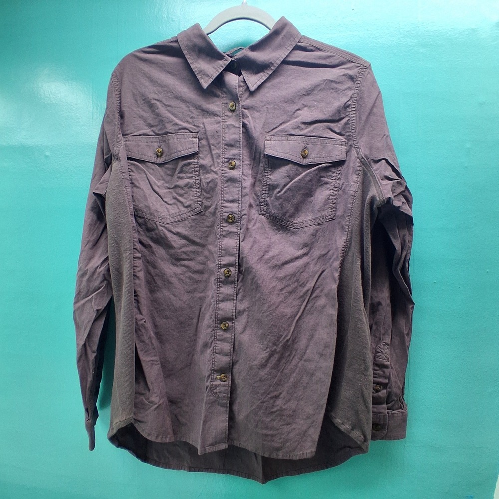 Carhartt Button Down Shirt XL Plum Brown Workwear Utility Rugged Gorpcore